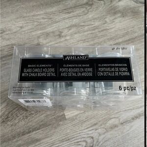 NEW 1 box of 6 candle holders chalkboard paint